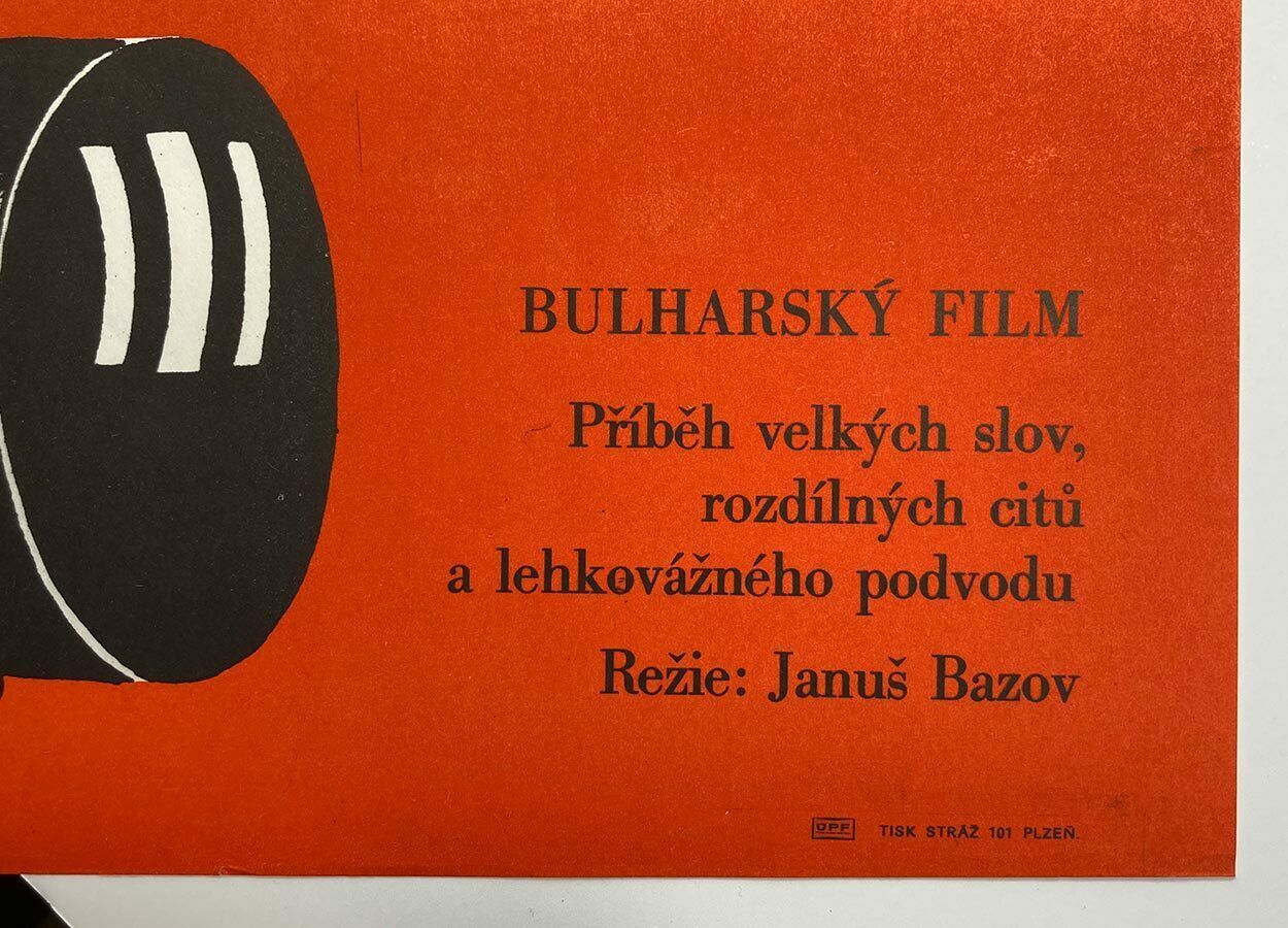 Original Film Poster, Love Game, Unknown Artist, 1980, Genuine Czech Vintage Print photo vintage
