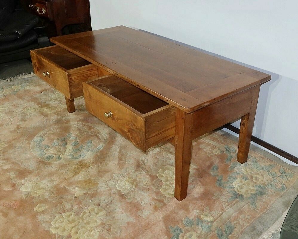 Living Room Coffee Table In Solid Cherry, 19th Century photo Furniture