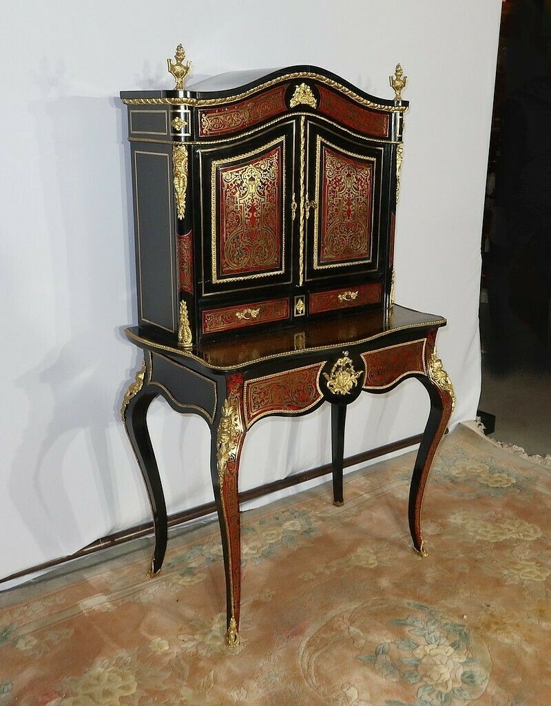 Small Cabinet In Boulle Marquetry, Napoleon III, 19th Century