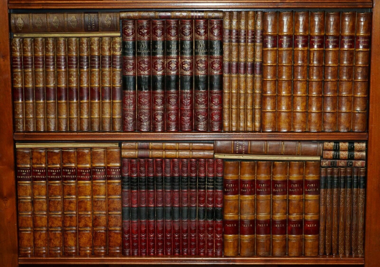 1 Of 2 Harrods London Kennedy Mahogany Bookcase Home Bar Cabinet Faux Books photo vintage
