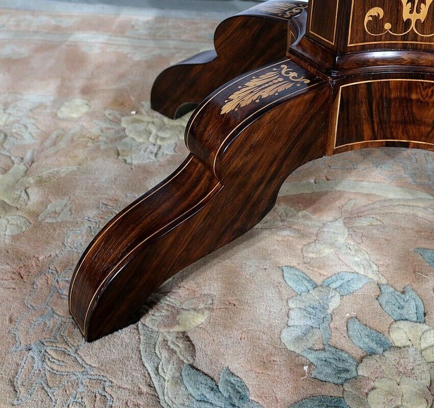 4099.4 Oval Rosewood Pedestal Table, Charles X Period, Early 19th Century photo