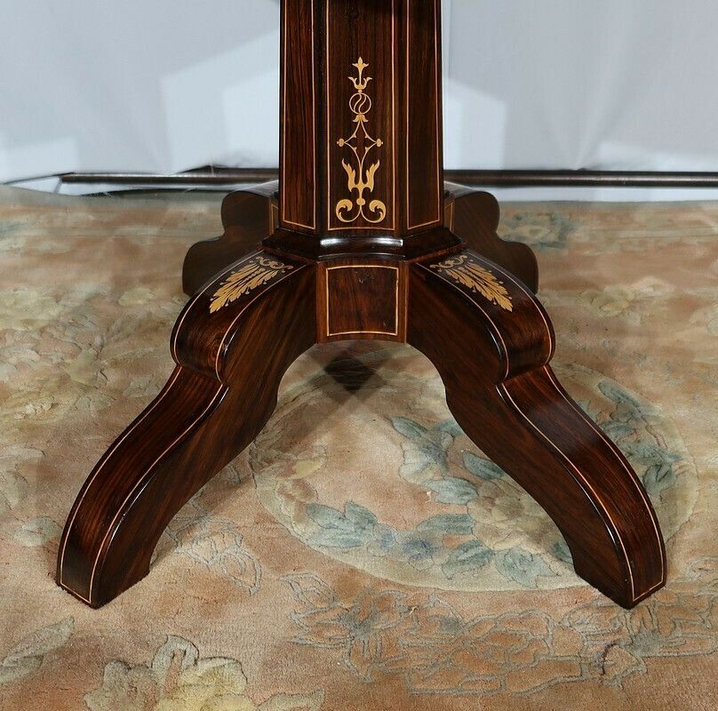 photo buy Oval Rosewood Pedestal Table, Charles X Period, Early 19th Century