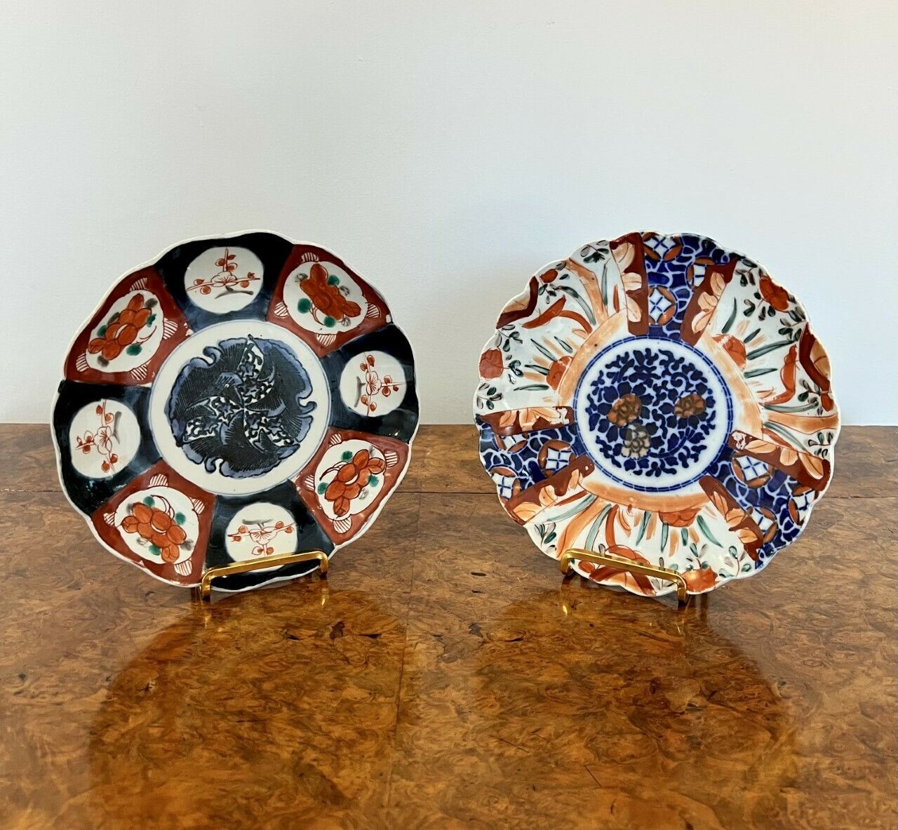 Lovely Collection Of Six Antique Japanese Imari Plates photo for sale