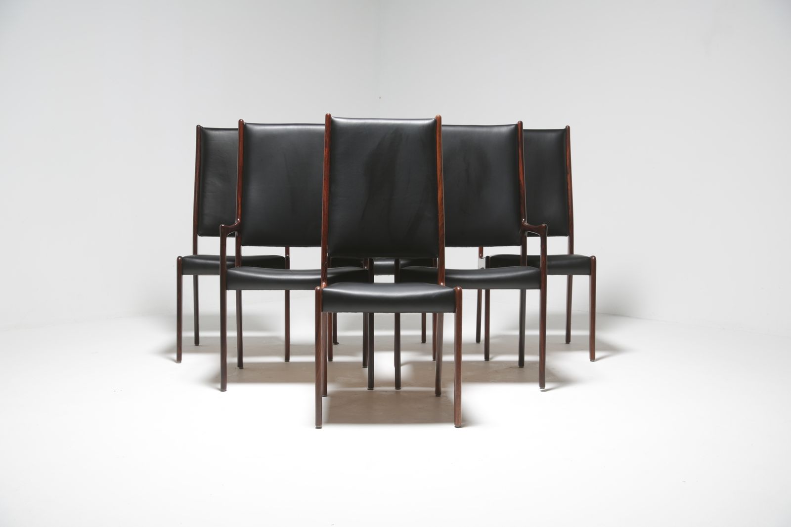 Johannes Andersen Rosewood Dining Chairs For Mogens Kold