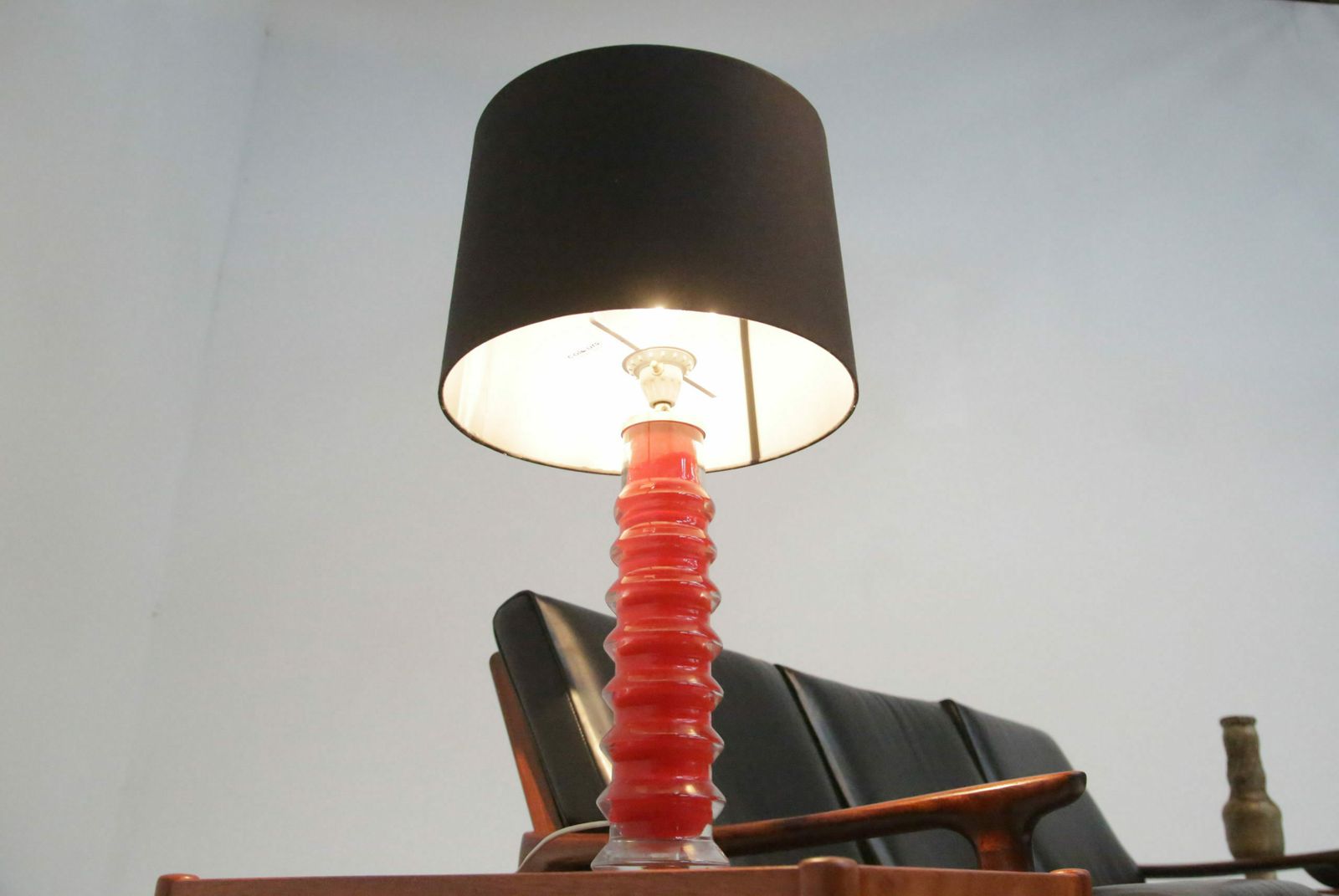photo furniture Vintage Orrefors Glass Table Lamp By Carl Fagerlund