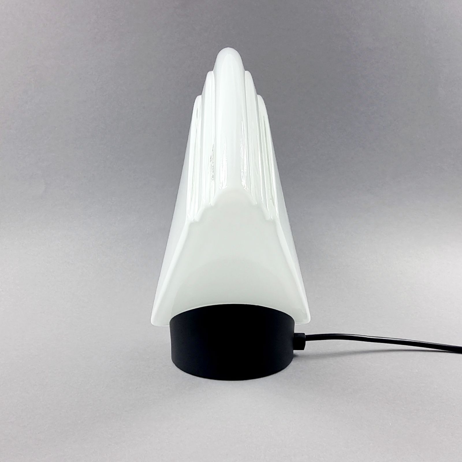 Large Murano Opaline Glass Table Lamp From Av Mazzega, Italy, 1970s photo 800.0