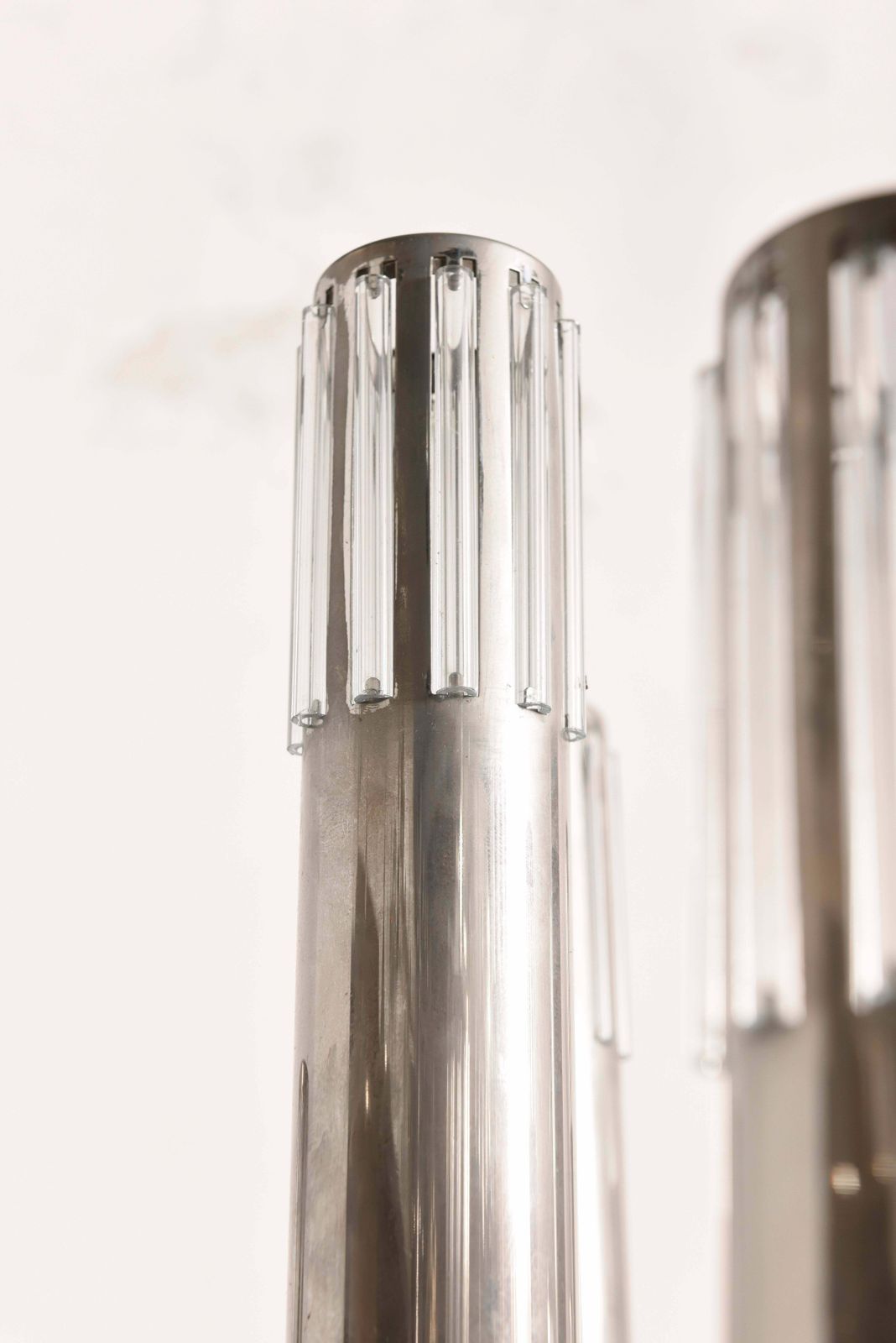 Chrome And Clear Glass Twelve Shade 1960s Chandelier By Schmahl And Schulz Germany photo vinterior
