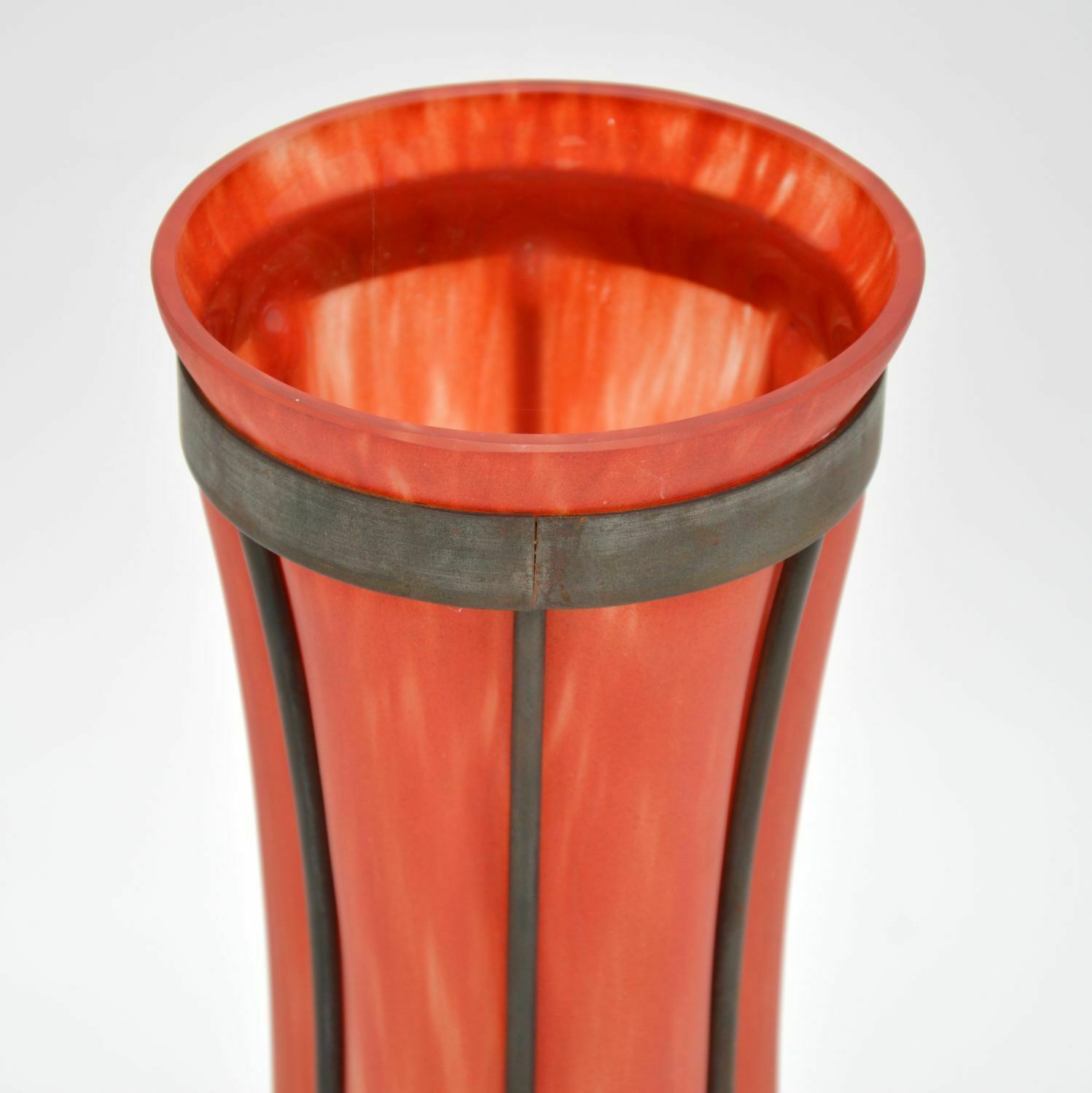Art Deco Vintage Glass & Pewter Vase photo 617.76