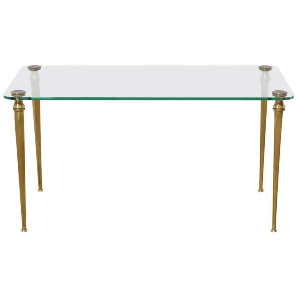 Brass Elegant Coffee, Cocktail Table, France, 1970s