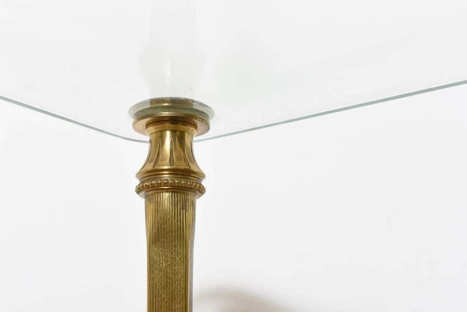Brass Elegant Coffee, Cocktail Table, France, 1970s photo buy