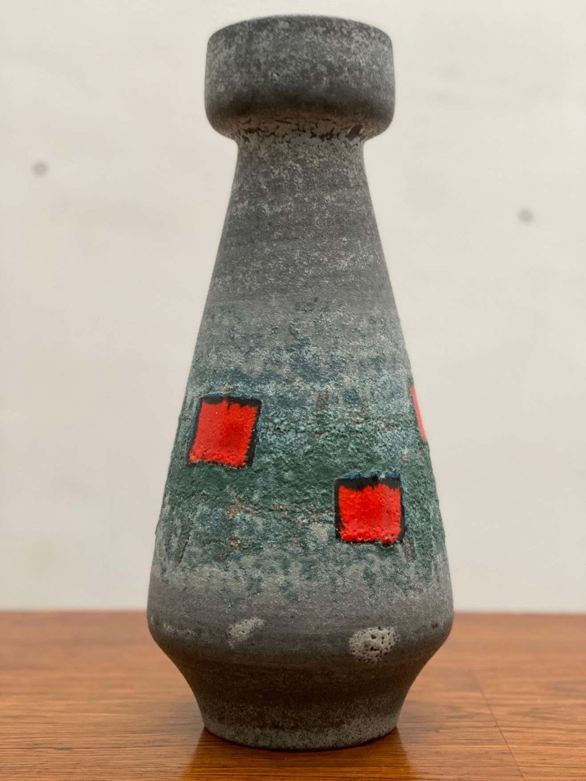 Op Art Vase Made By Bay Ceramics, Germany, 1960s photo Home Decor