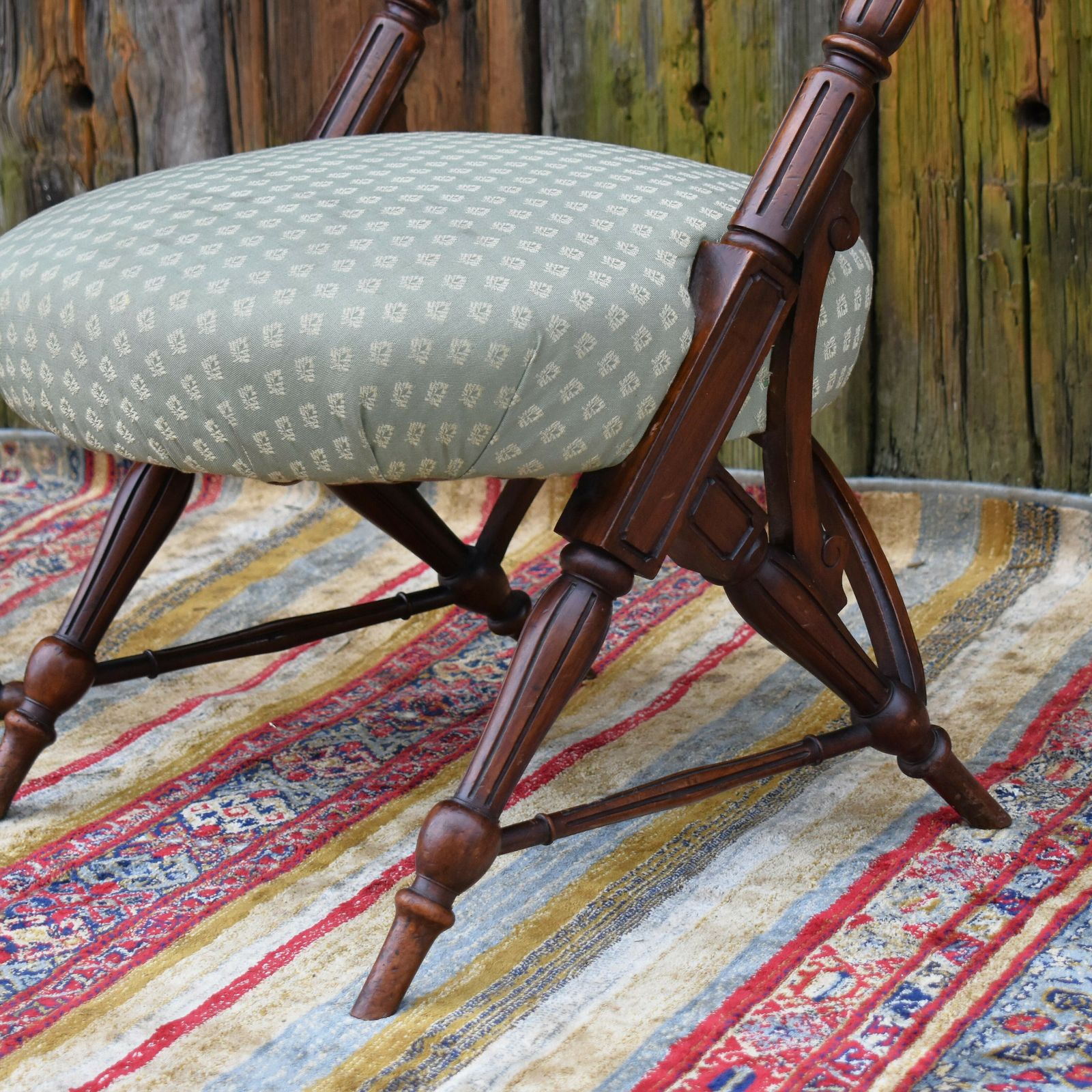 Antique Aesthetic Movement Colum Turned Mahogany Godwin Style Statement Chair photo Furniture