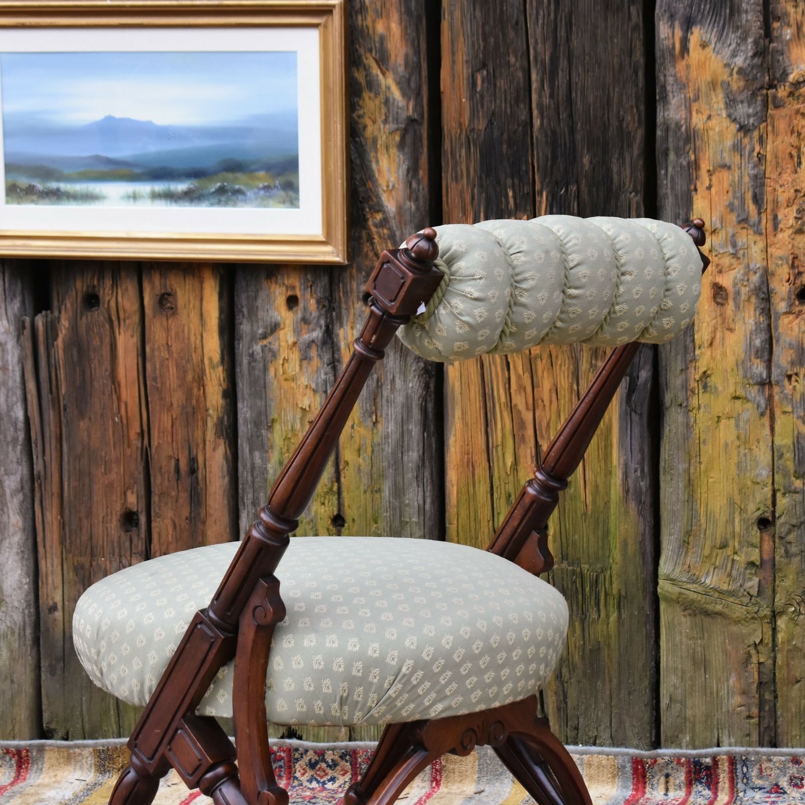 Antique Aesthetic Movement Colum Turned Mahogany Godwin Style Statement Chair photo buy