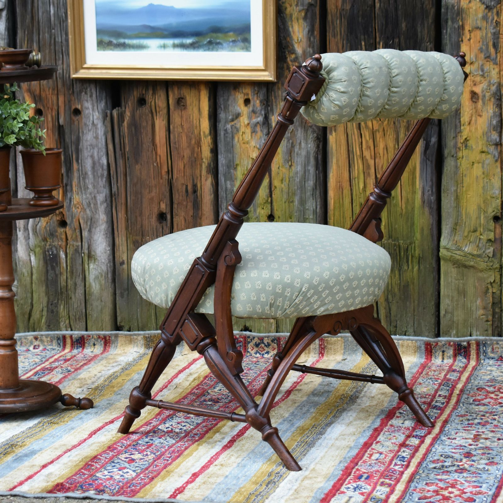photo for sale Antique Aesthetic Movement Colum Turned Mahogany Godwin Style Statement Chair
