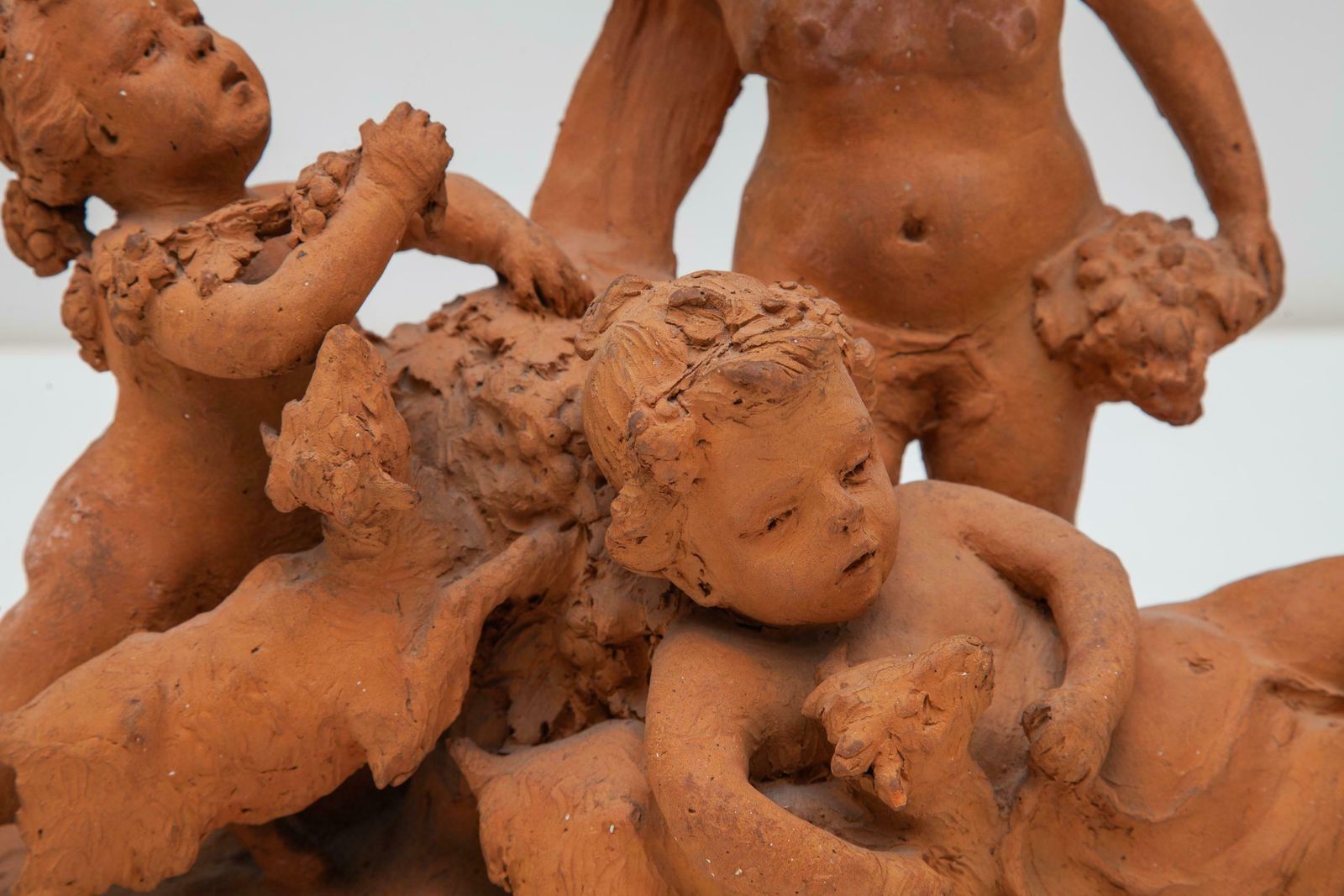 Ceramic Sculpture With A Group Of Playing Putti''S 19th Century Belgium photo furniture