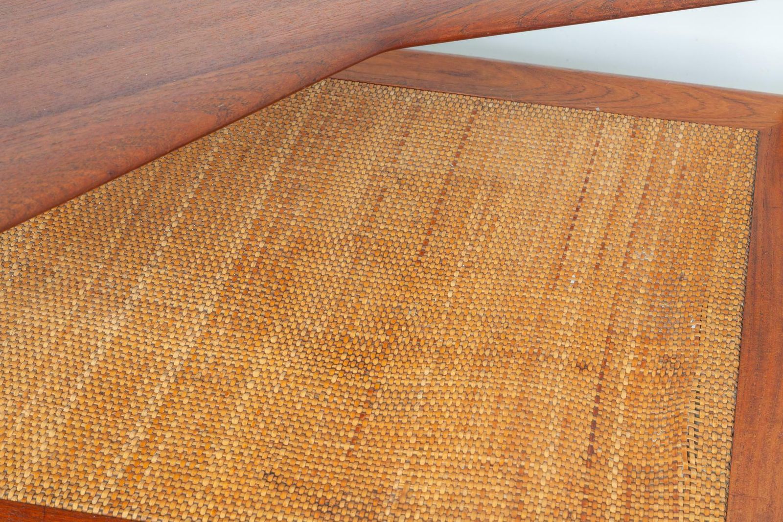 Coffee Corner Table In Teak And Cane By Peter Hvidt, Denmark, 1955 photo 1351.6