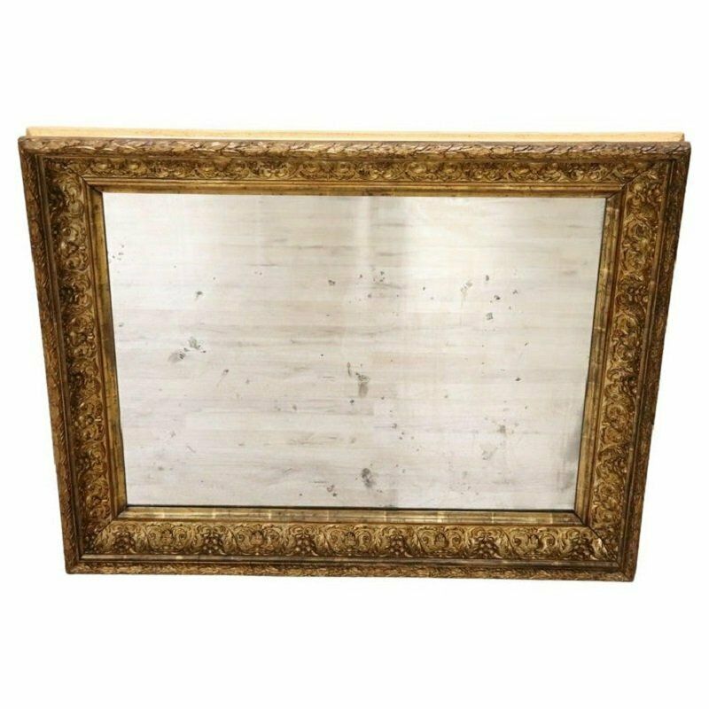 Early 20th Century Art Nouveau Gilt Wood Wall Mirror