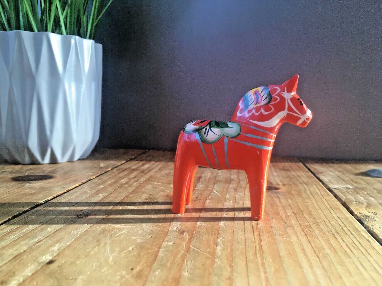 3" Vintage 50's John Gudmunds Swedish Folk Art Dala Horse Dalahemslojd Dalahest photo 50.0