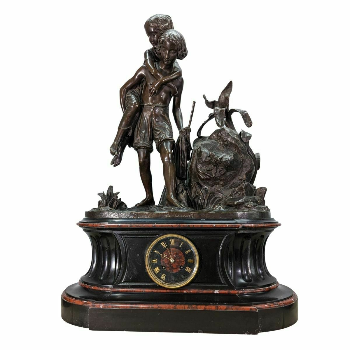 19th Century Bronze Trim Paul And Virginia By Charles Cumberworth "The Passage Of The Torrent" photo for sale