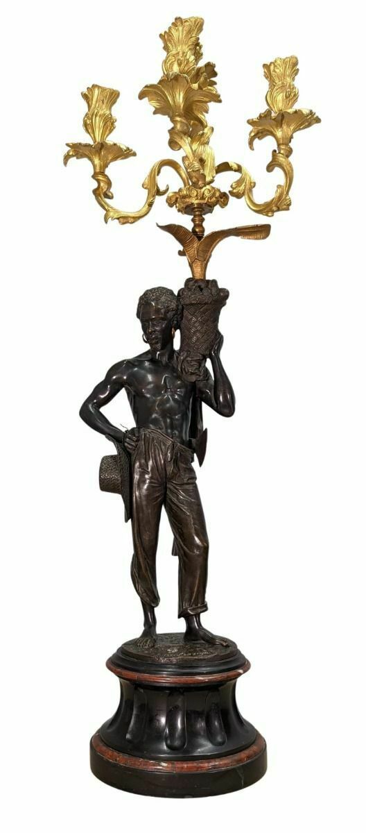Home Decor 19th Century Bronze Trim Paul And Virginia By Charles Cumberworth "The Passage Of The Torrent" photo