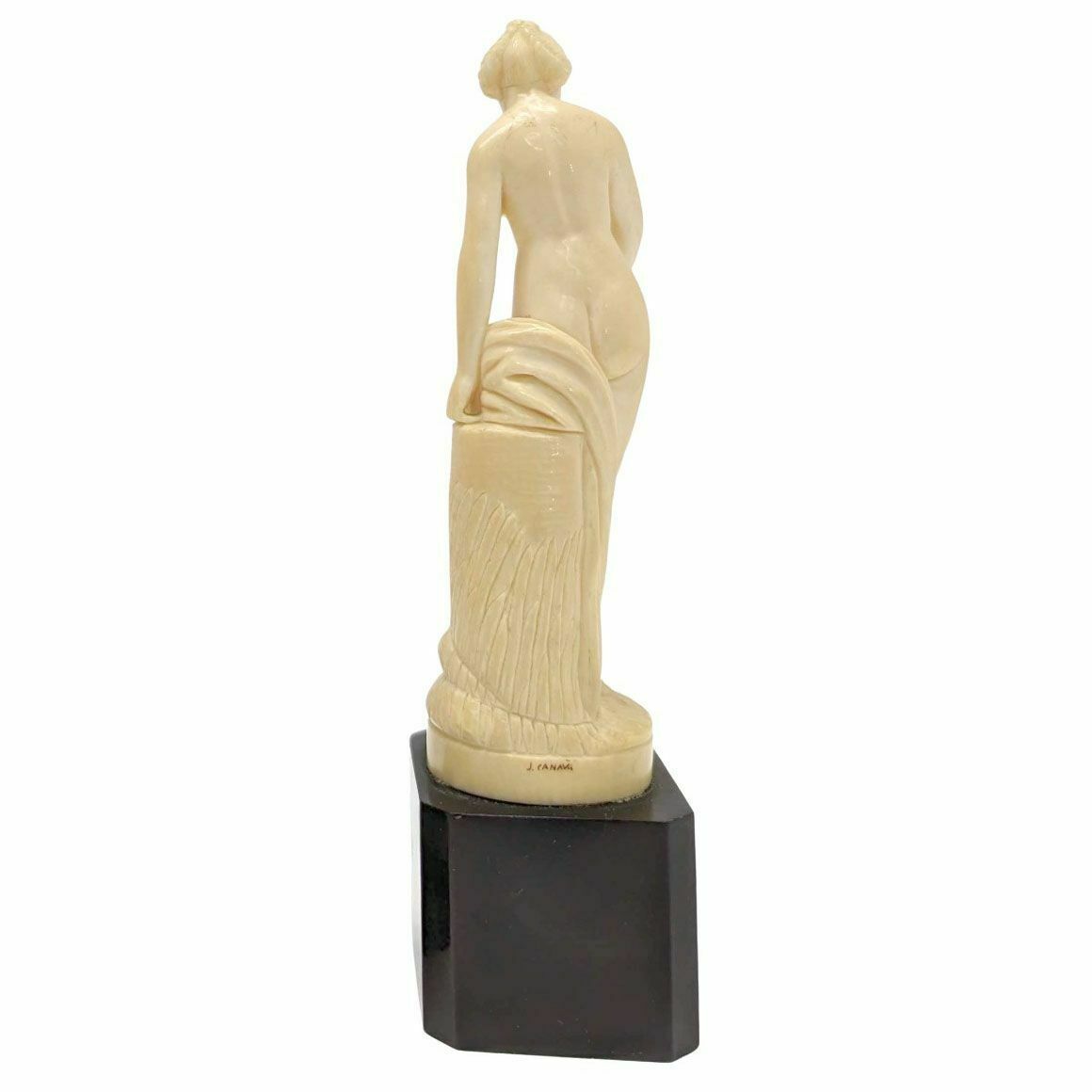 Statuette Of A Draped Young Woman Carved In Ivory From Dieppe, 19th Century photo furniture