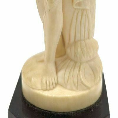 Statuette Of A Draped Young Woman Carved In Ivory From Dieppe, 19th Century photo buy
