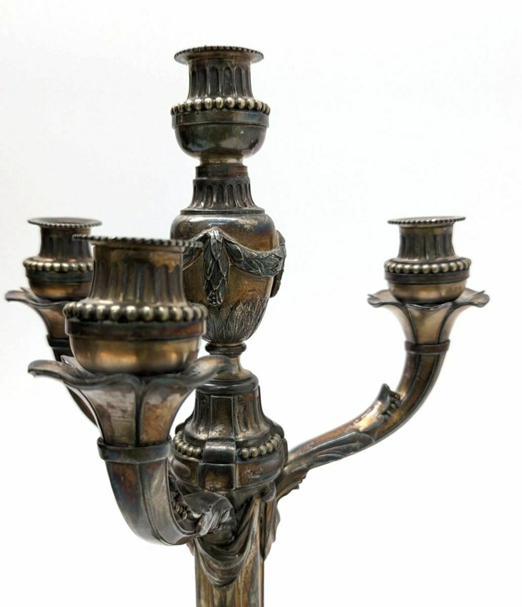 Pair Of Art Nouveau Candlesticks By Gallia photo vinterior