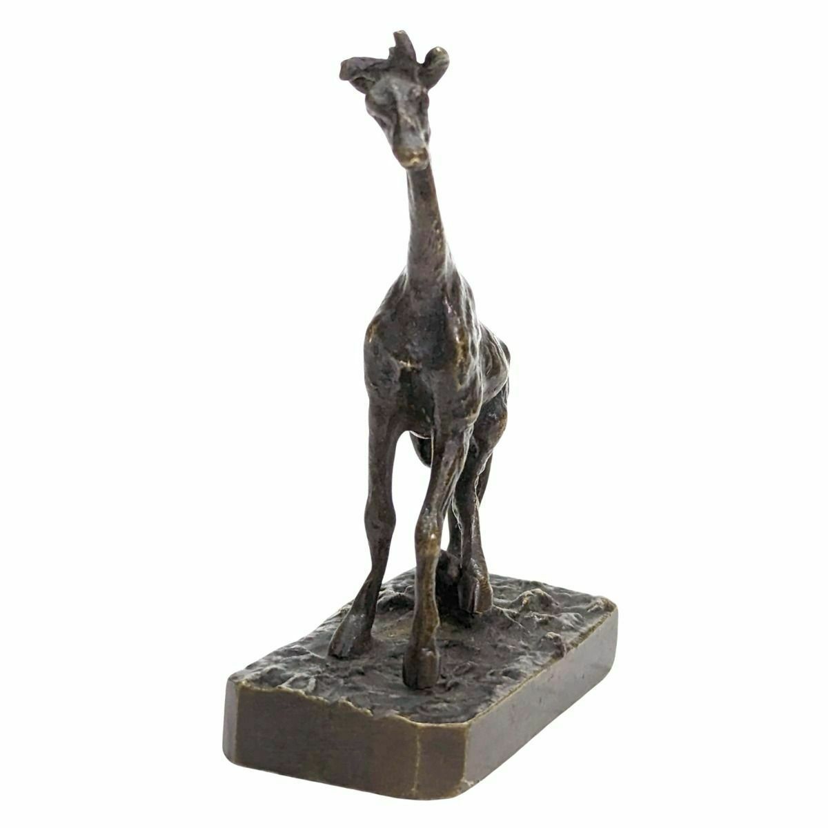 Miniature Animal Bronze The Giraffe Xixth Century photo furniture