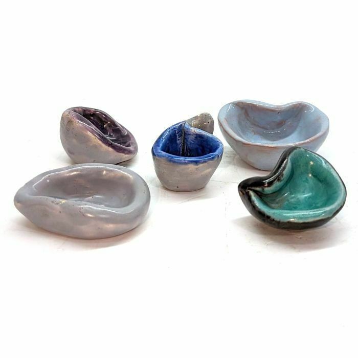 Series Of 5 Small Ceramic Ashtrays From The 50s/60s By Paulette Toma