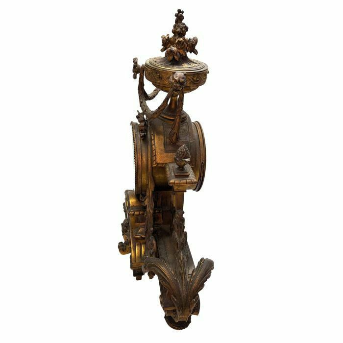 Louis XVI Style Gilt Bronze Mantel Clock photo Home Decor