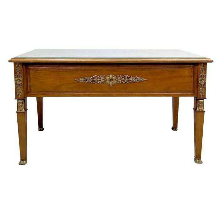 Empire Style Flat Desk Back From Egypt Mahogany And Bronze photo furniture