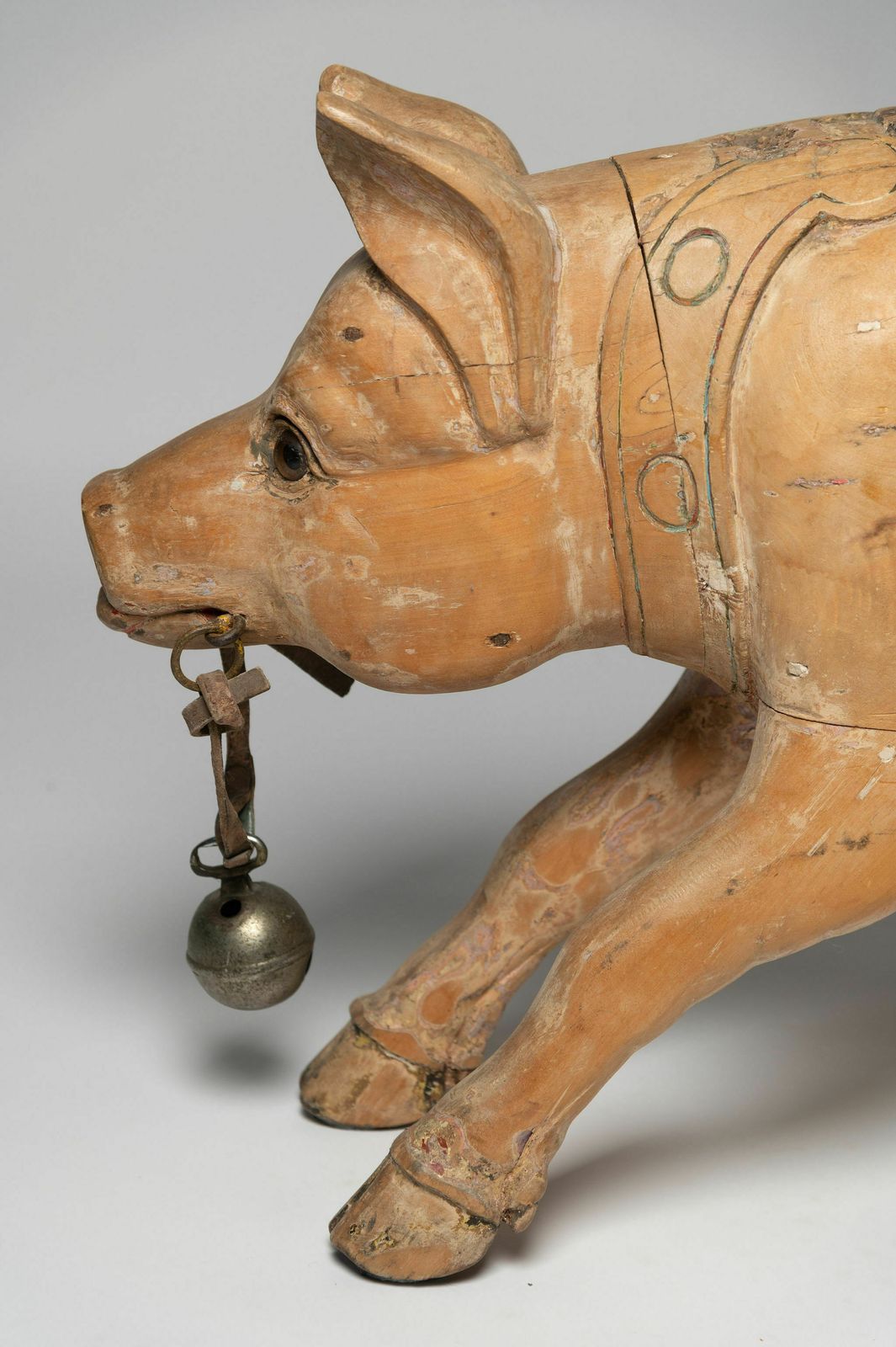 Antique French Carousel Pig, 1800s photo furniture