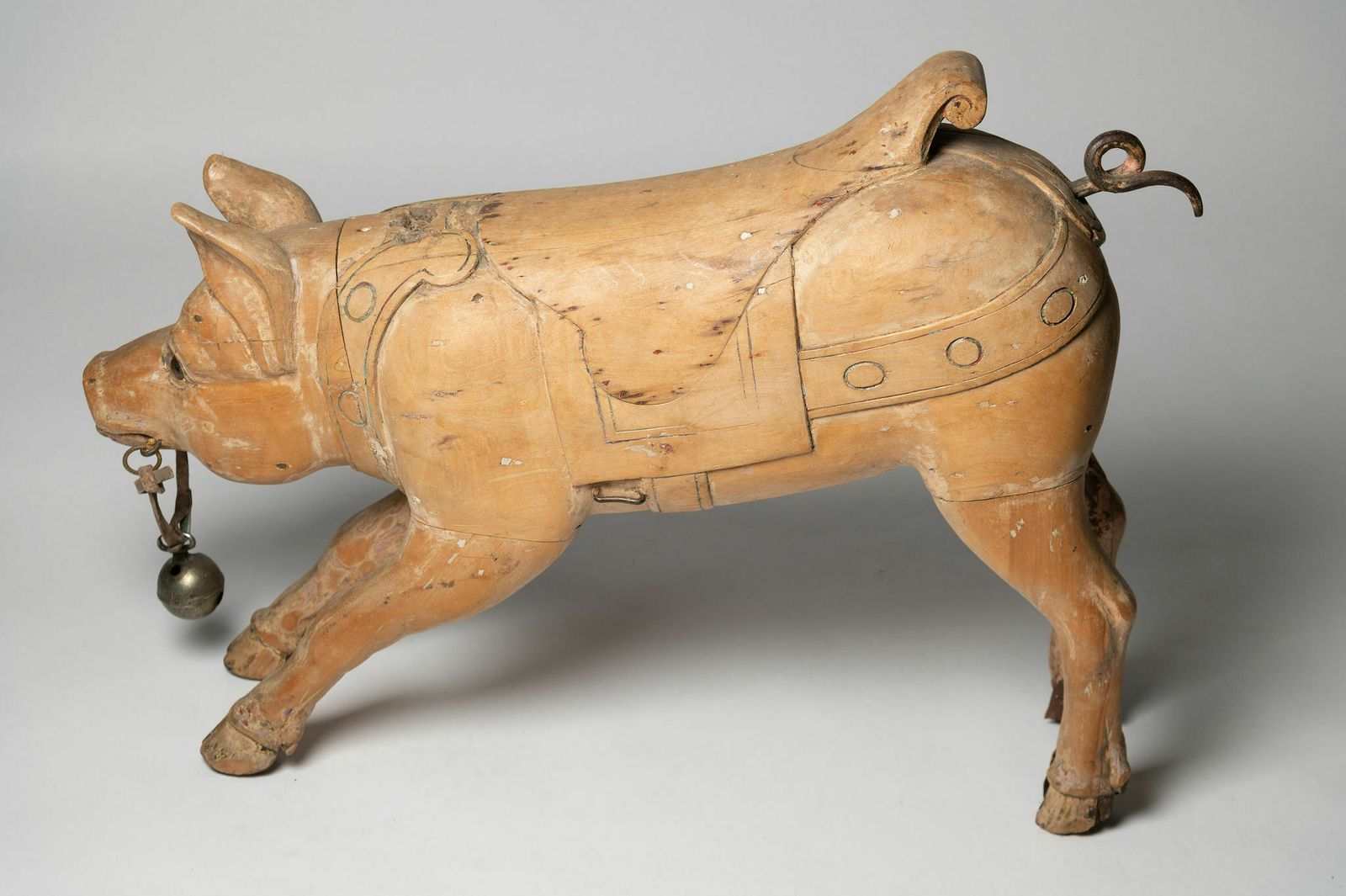 photo furniture Antique French Carousel Pig, 1800s