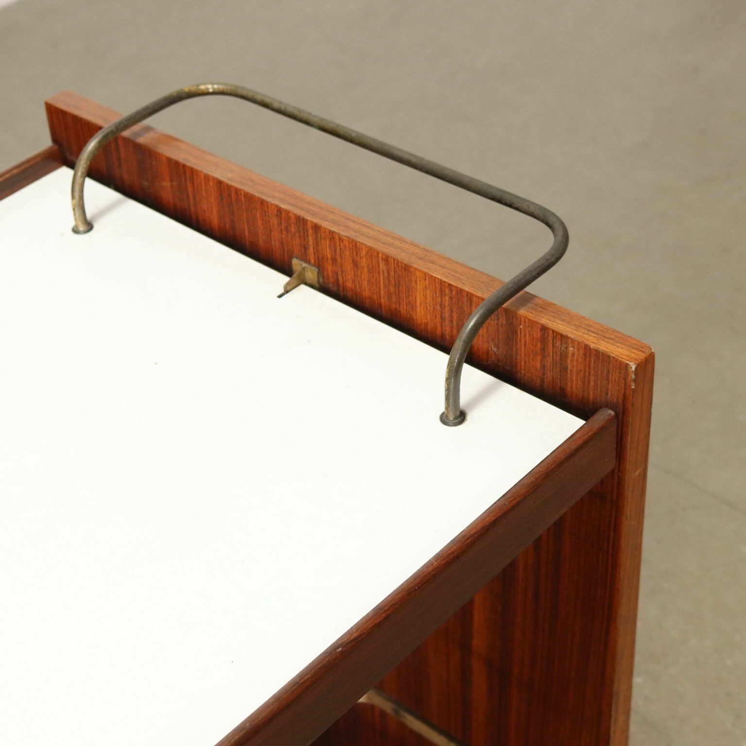 Service Trolley Exotic Wood Italy 1960s photo for sale