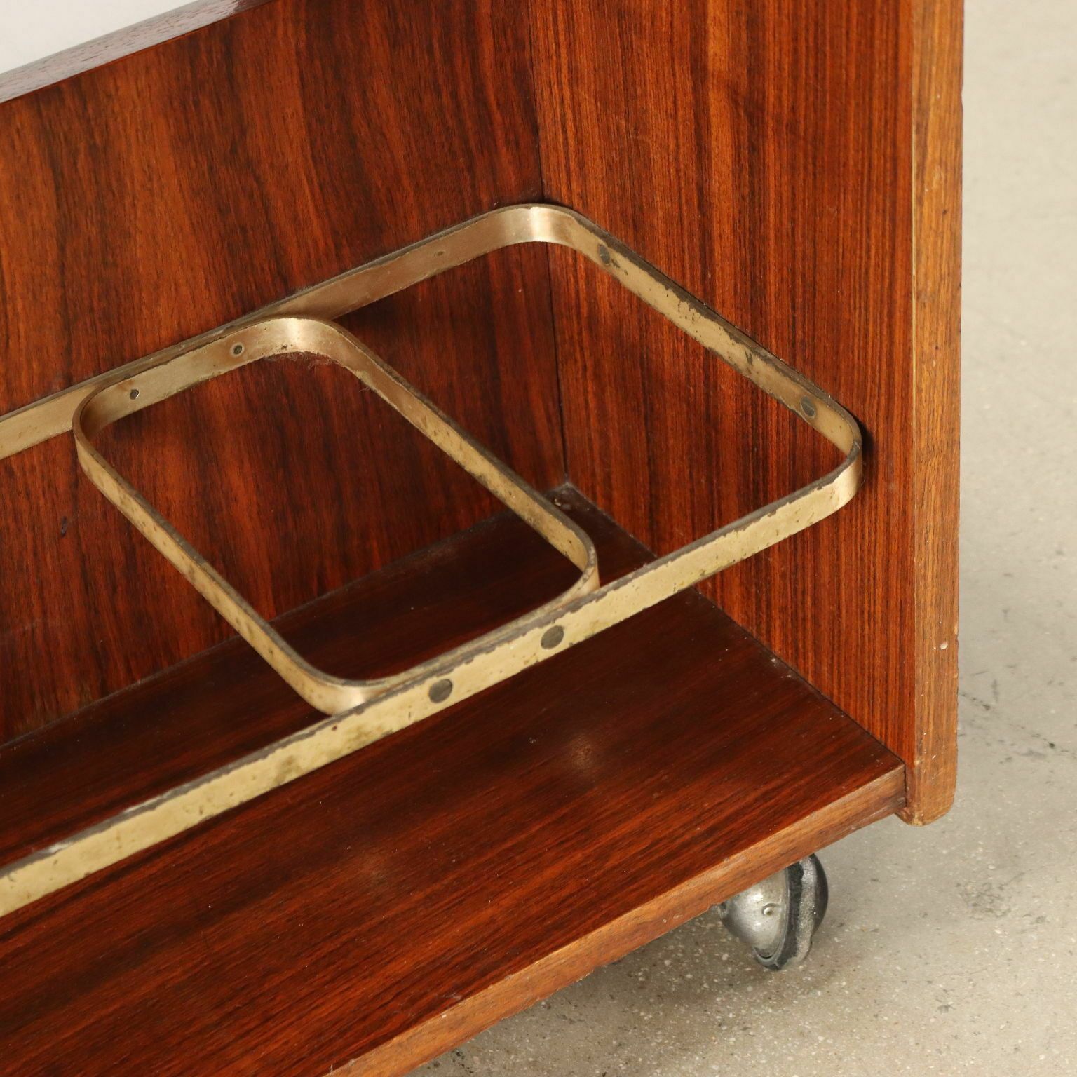 Service Trolley Exotic Wood Italy 1960s photo 621.3