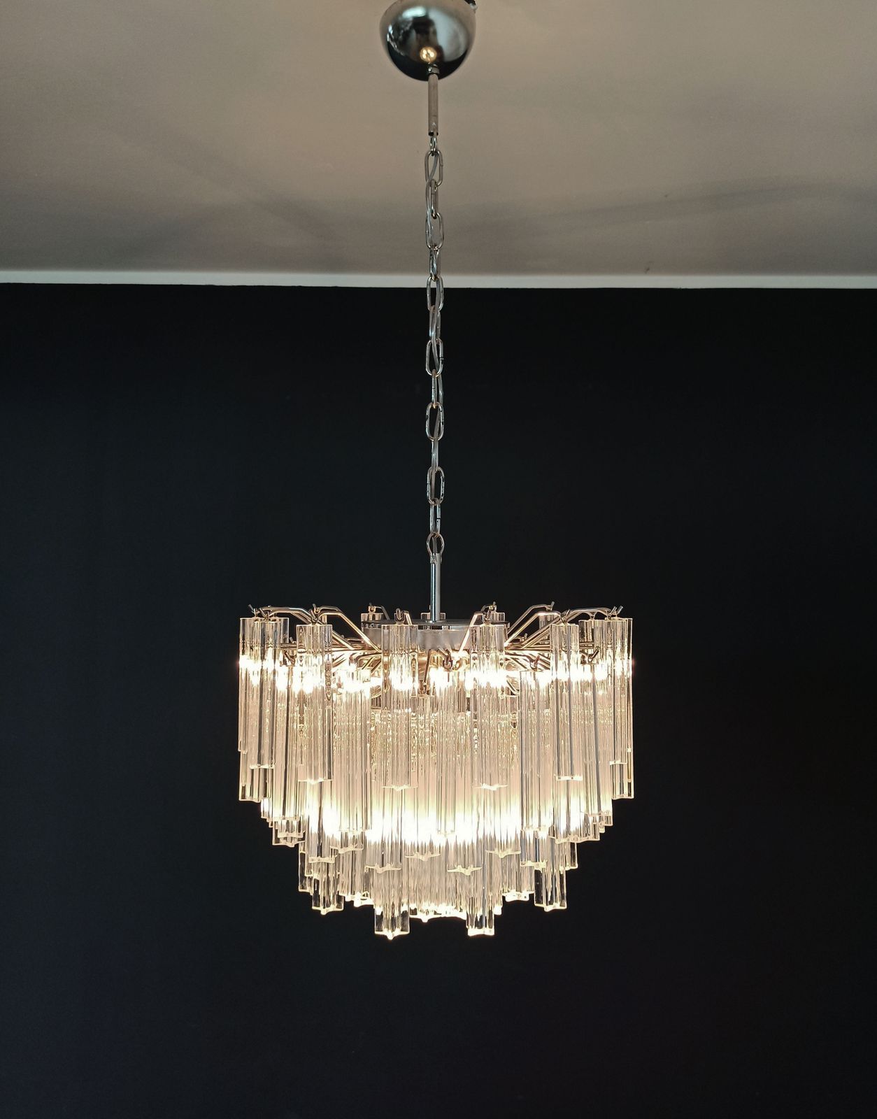 1350.0 Gorgeous Murano Vintage Chandelier – 107 Quadriedri photo