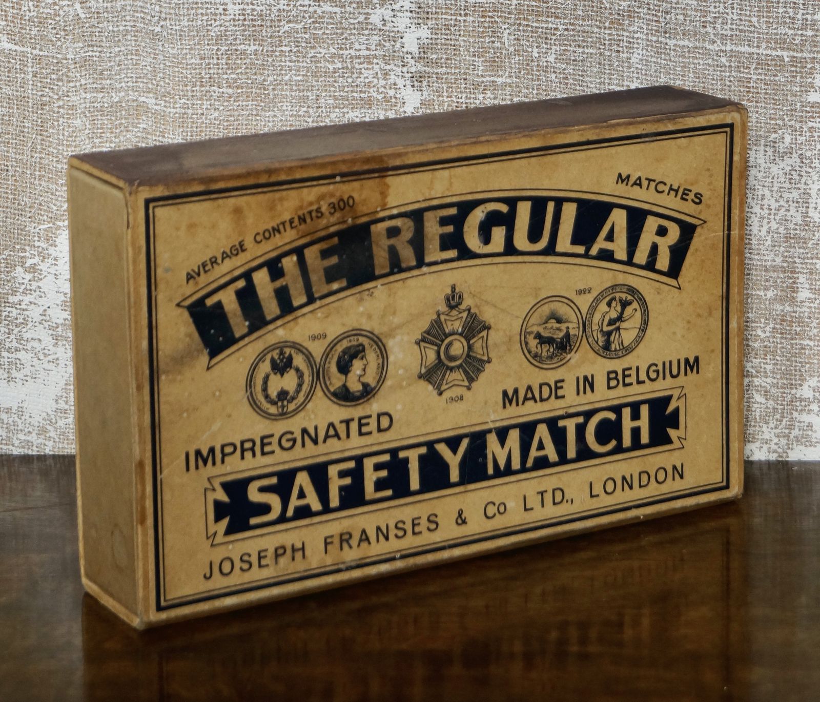 Rare Extra Large Antique Advertising Matchbox photo Home Decor
