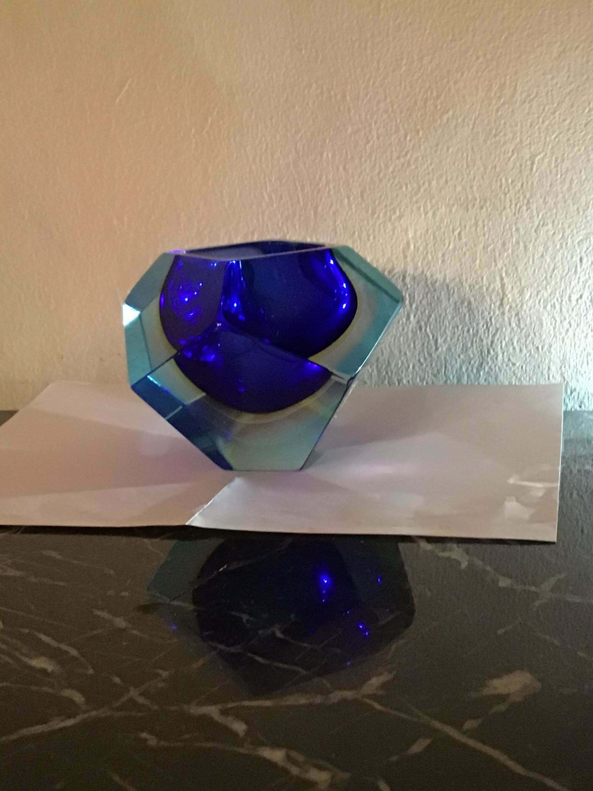 photo furniture Seguso Flavio Poli Ashtray Ciottola Murano Glass 1950 Italy