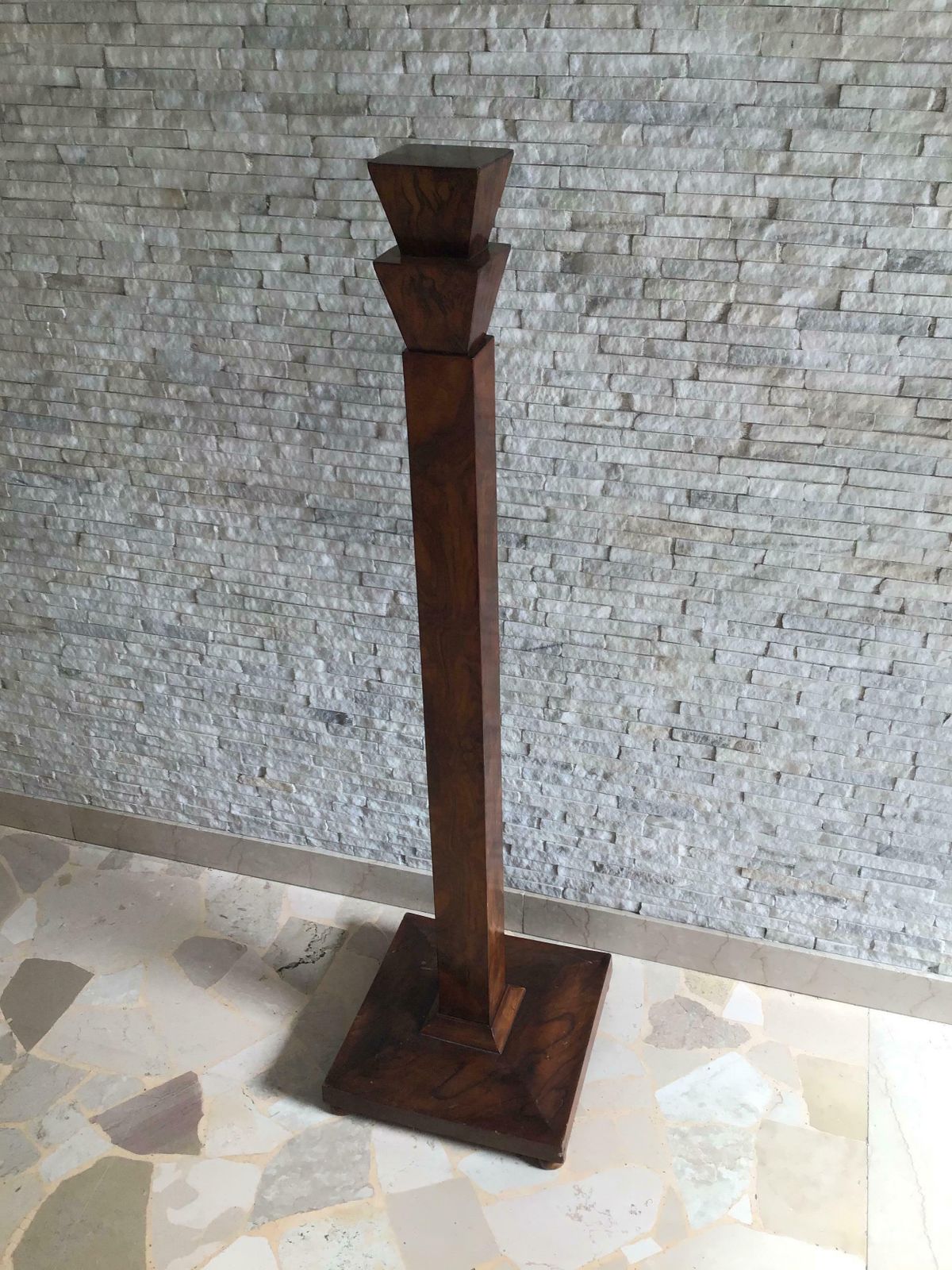 Column Wood Walnut 1930 Italy, 1800s photo vinterior