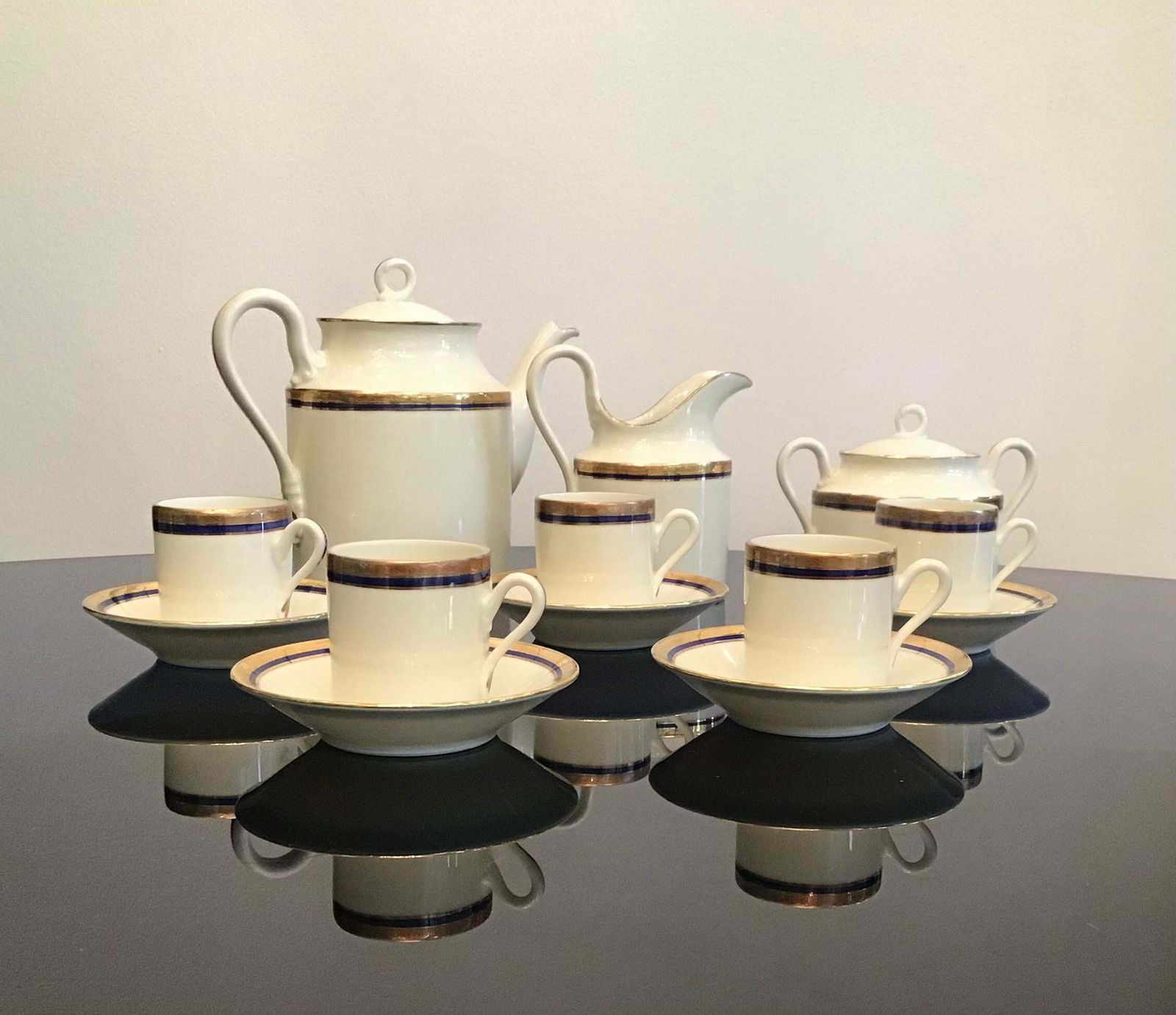 Richard Ginori Porcelain Coffee Service 1960 Italy photo vintage