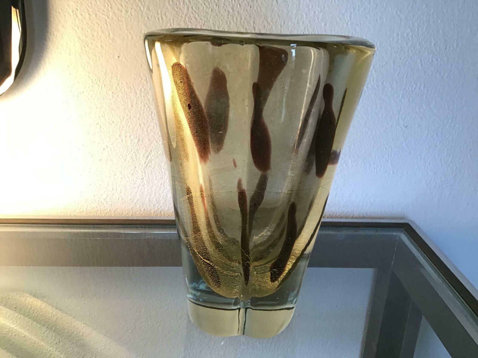 Seguso Vase Murano Glass 1950 Italy photo for sale