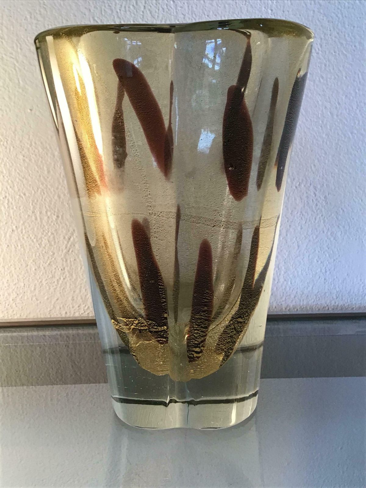 Seguso Vase Murano Glass 1950 Italy photo buy