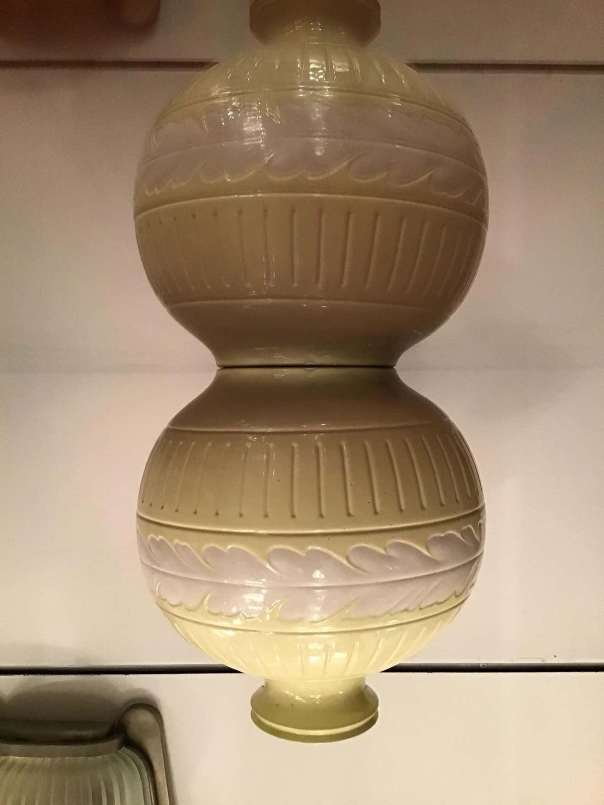 Richard Ginori Giovanni Gariboldi Vase Yellow White Ceramic, 1945, Italy photo 4076.0
