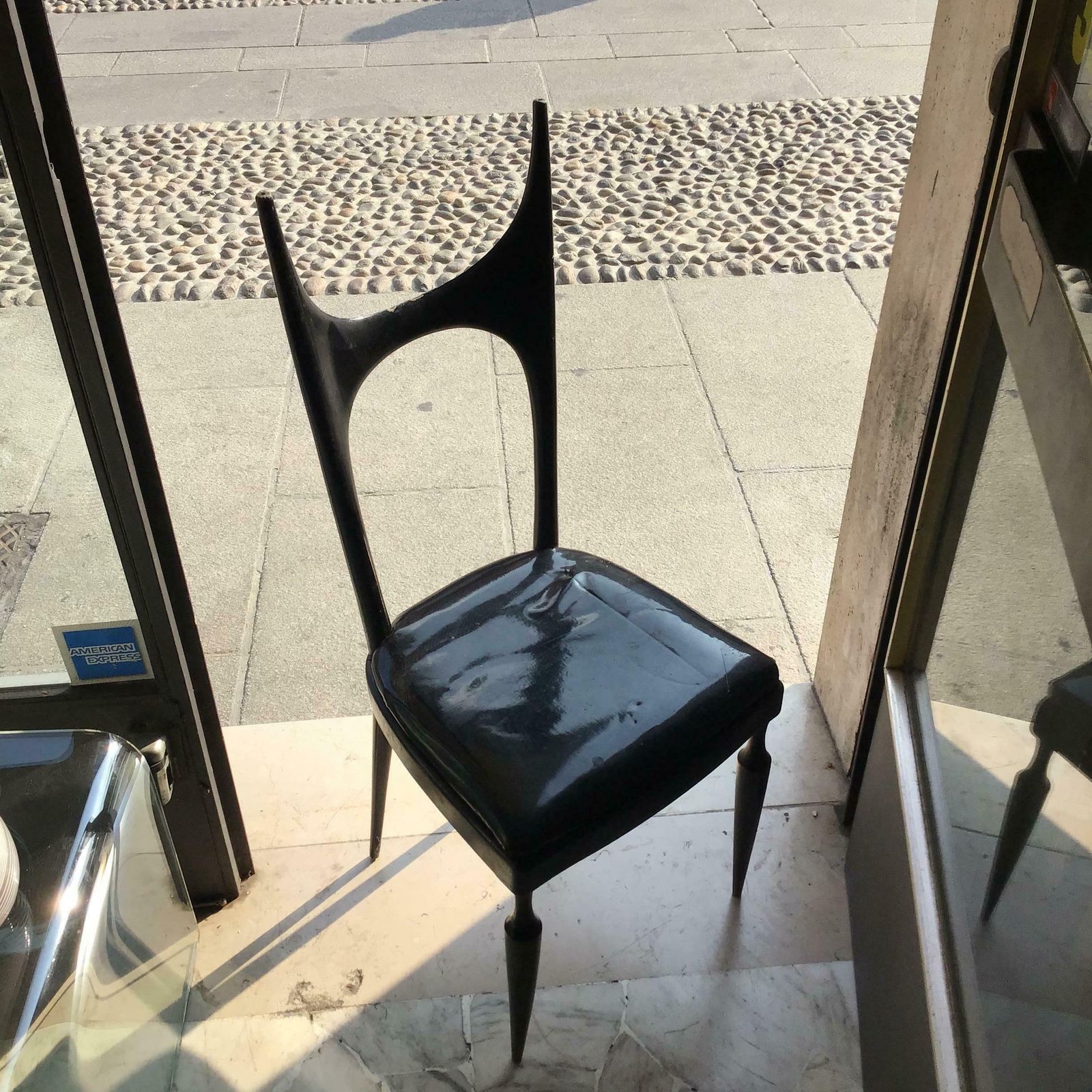 Furniture Paolo Buffa Chair Wood Padded Seat 1940 Italy photo