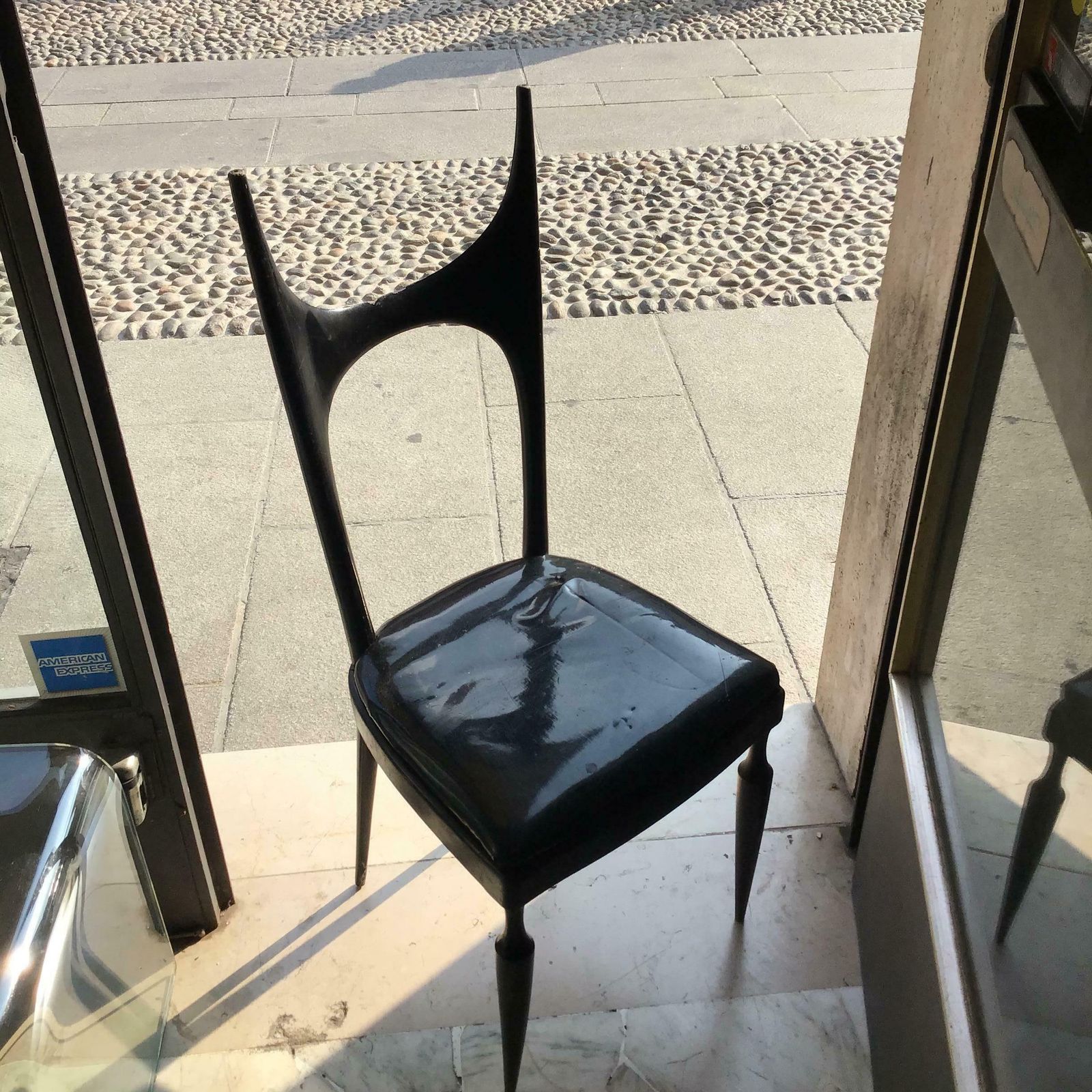 1359.0 Paolo Buffa Chair Wood Padded Seat 1940 Italy photo