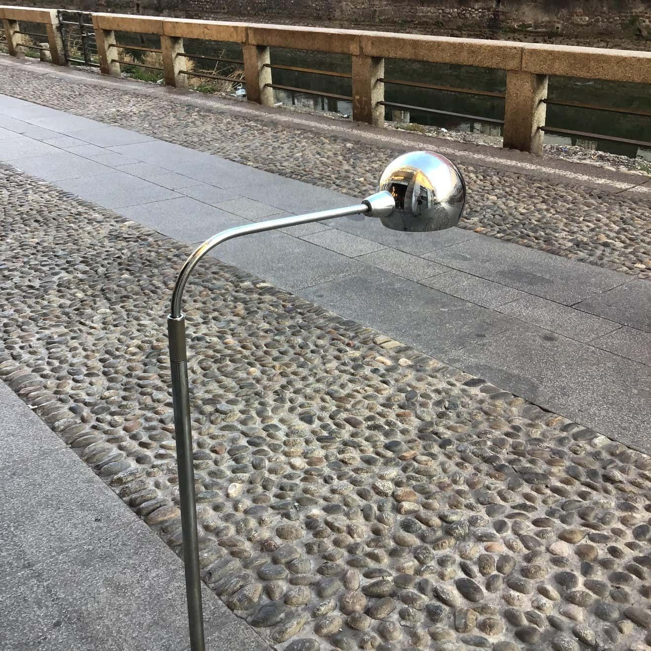 Sergio Asti Candle Floor Lamp 1960 Metal Chrom Italy photo buy