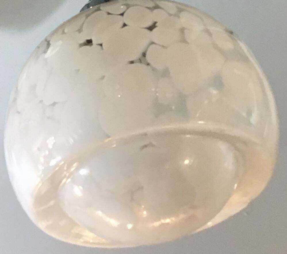 Mazzega Chandelier Flower Spotted Chrome Murano Glass  1960 photo for sale
