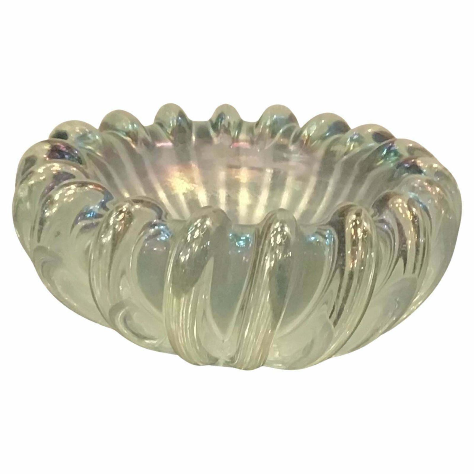 Seguso Centrepiece Murano Iridescent Glass 1940 Italy