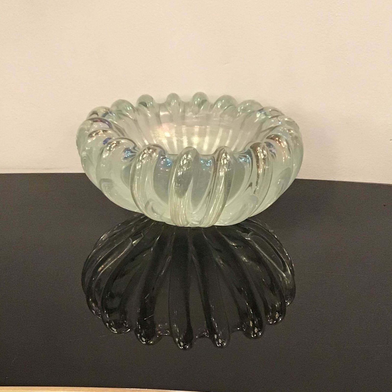 photo furniture Seguso Centrepiece Murano Iridescent Glass 1940 Italy