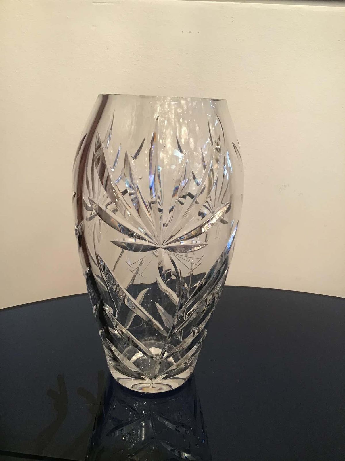 Boemia Vase Led Crystal 1940 Repubblica Ceca photo vintage